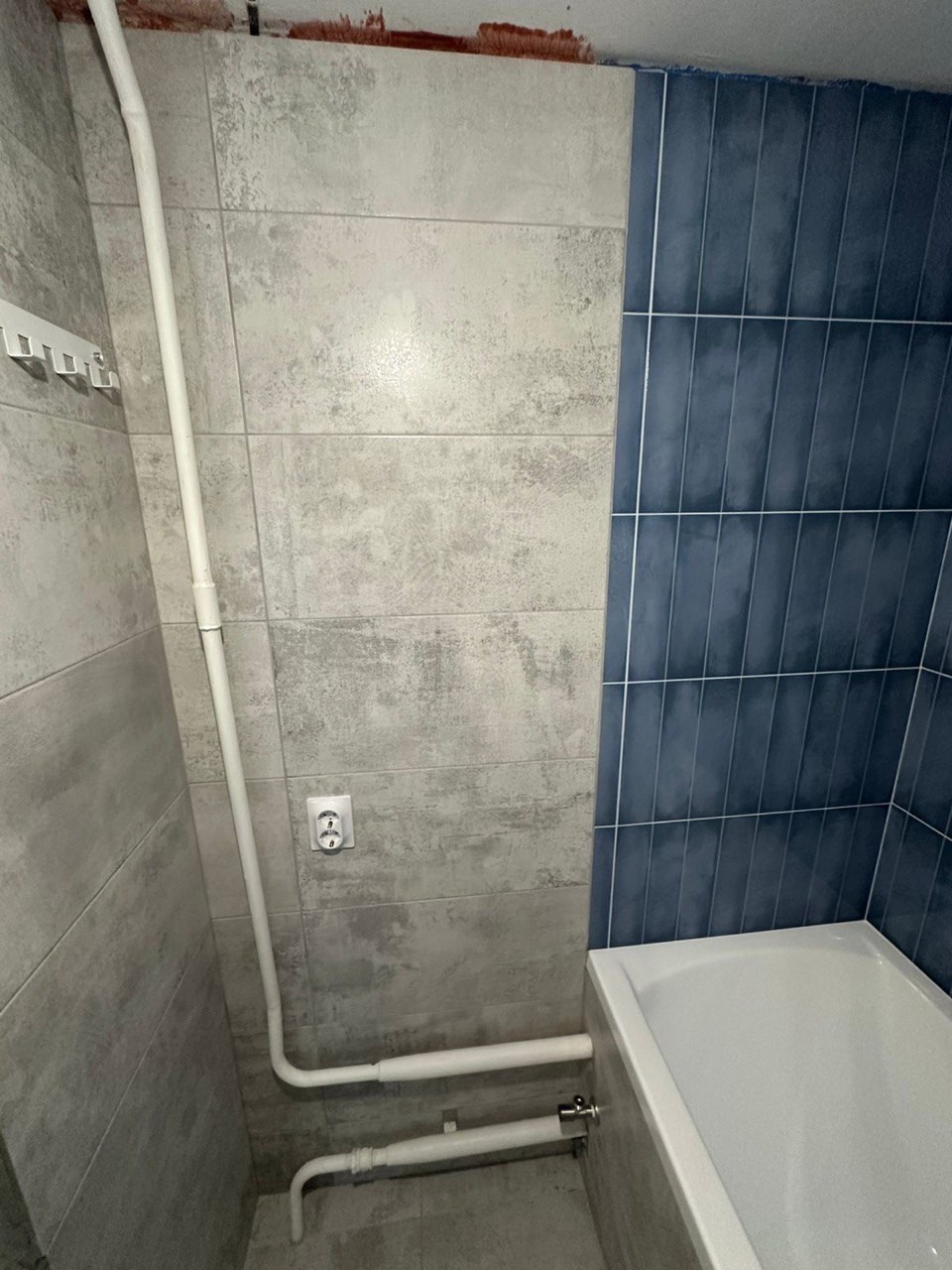 Ванная комната (ул. Четаева д. 46). Ремонт санузла, туалета, ванной под ключ в Казани. Укладка плитки