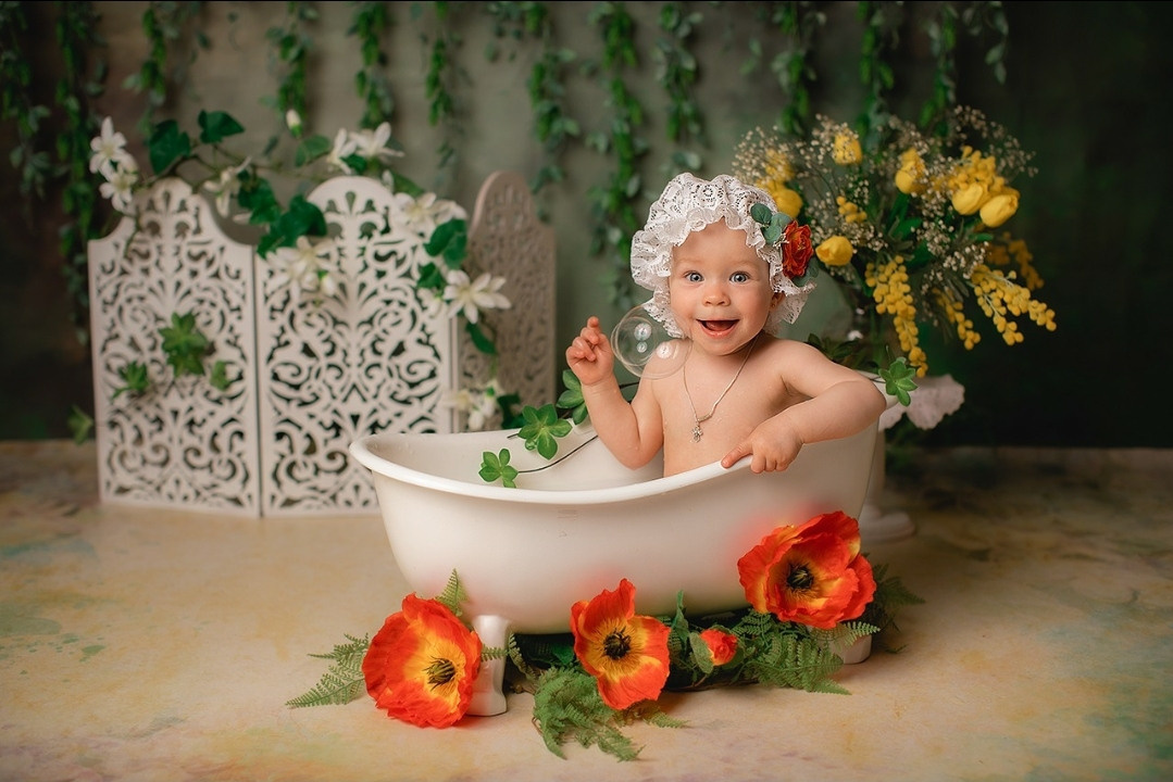 Молочные ванночки (доплата 1000 руб). Фотограф новорождённых и детей до года на КМВ