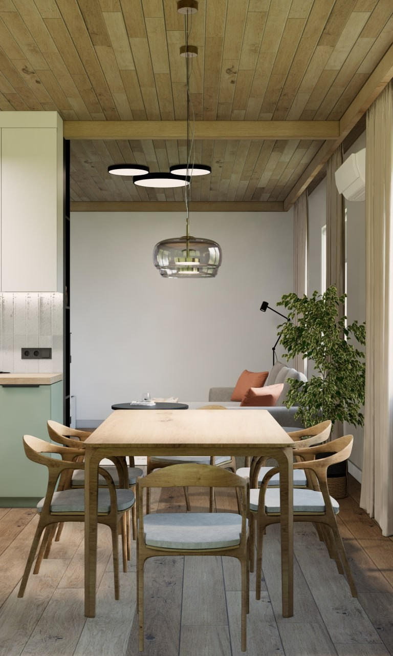 Загородный дом 110 м² в Ленинградской области (совместная работа с Любовью Поляковой designpolyakova.ru). Push-design.ru