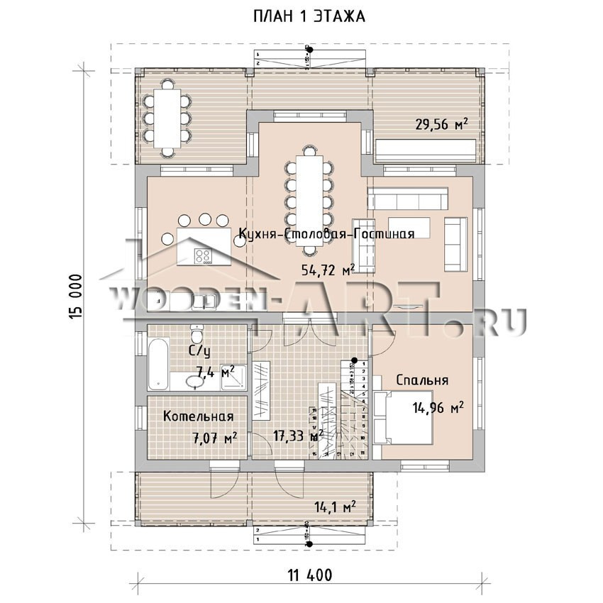 «Тихоново» 292 кв. м. Проекты деревянных домов