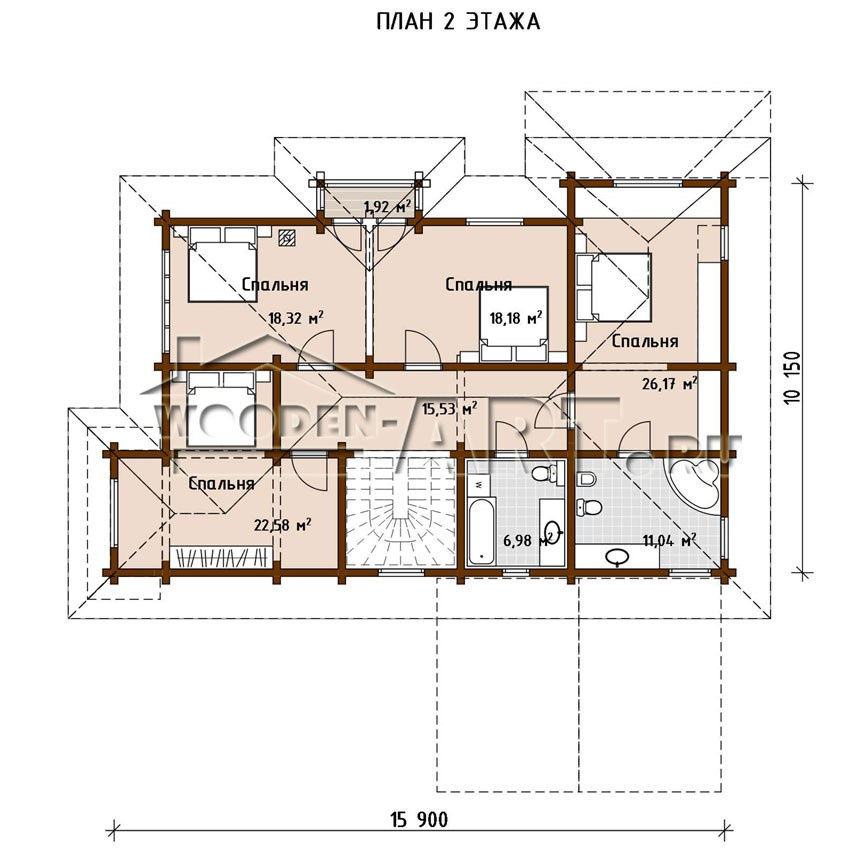 «Булгаково» 319 кв. м. Проекты деревянных домов