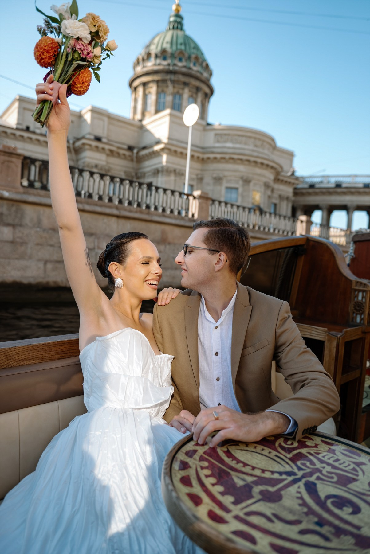 Свадьба на катере. Свадебный и сеейный фотограф в Санкт-Петербурге Елена Худякова