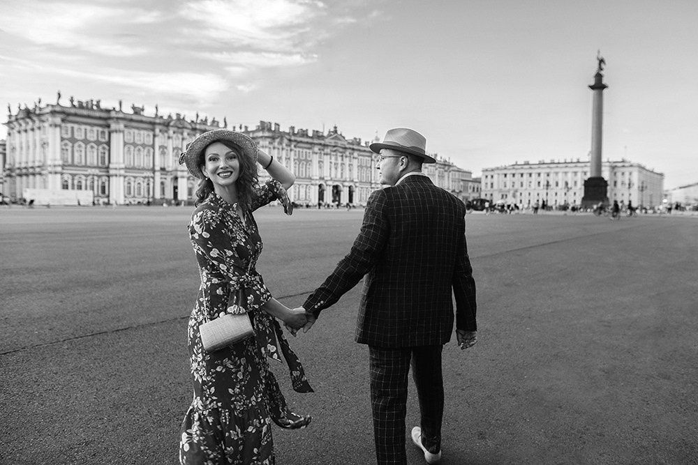 Романтическая  фотосъемка у Эрмитажа 