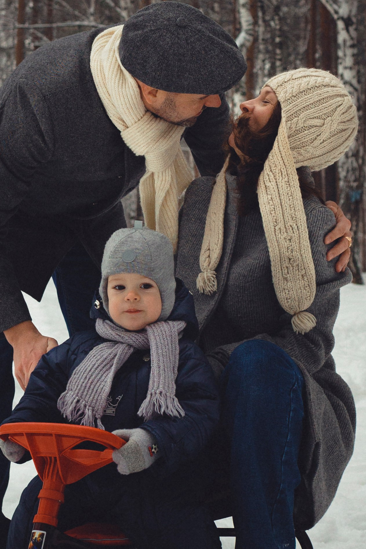 Семейная фотосессия в зимнем лесу. Марина Рерих — портретный фотограф в Екатеринбурге