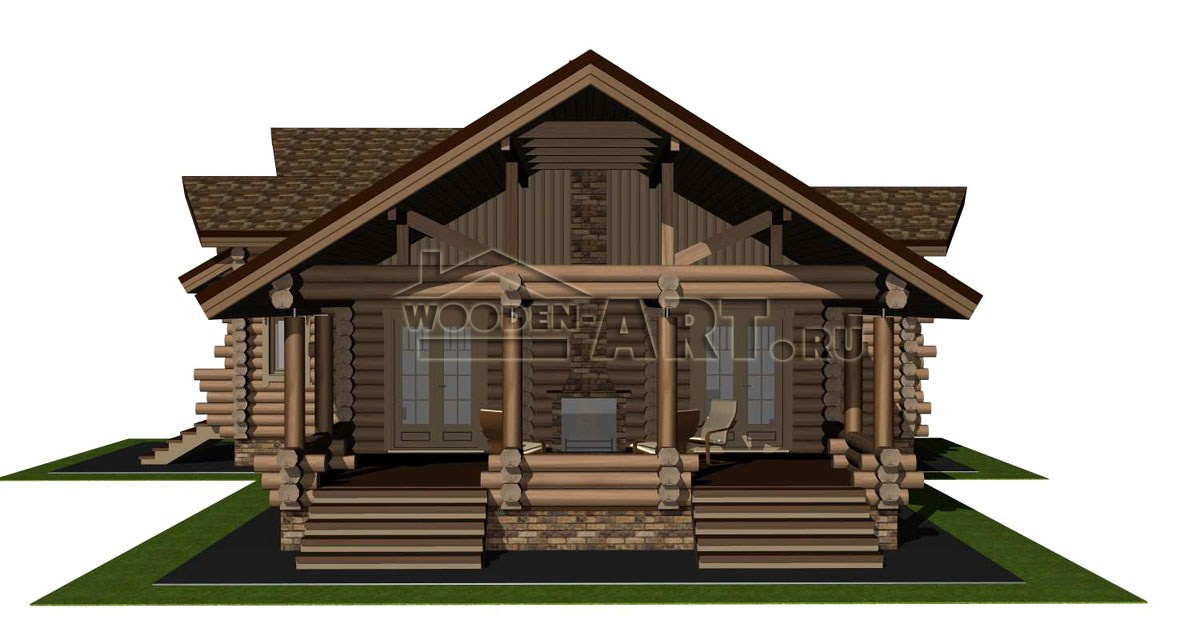 «Лесное» 252 кв. м. Проекты деревянных домов. Архитектор Ольга Мальцева