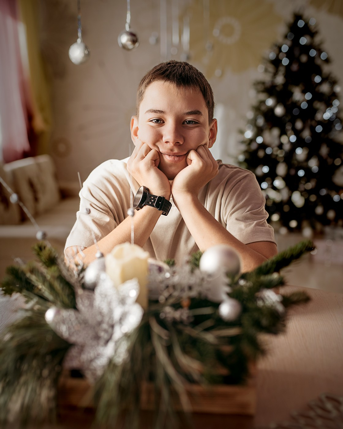 Новогоднее: Оля, Рома, Егор и Лиза. Фотограф г. Хабаровск