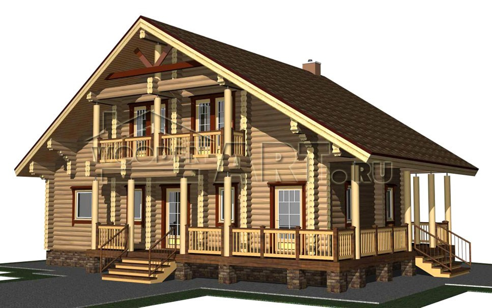 «Парус» 255 кв. м. Проекты деревянных домов