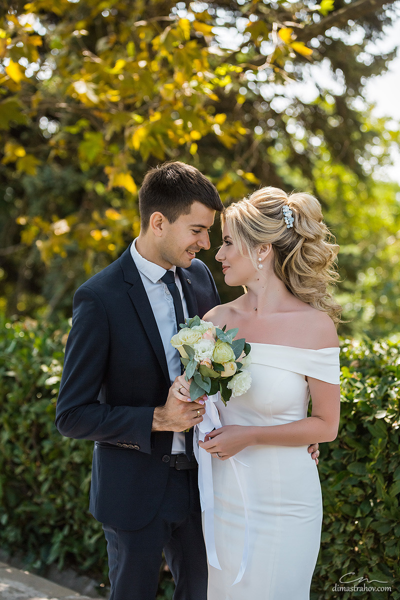 Толик и Лена свадебная прогулка в Воронцовском дворце и на Фиоленте. Свадебный фотограф, фотосъемка в Крыму, Севастополе, Симферополе, Ялте