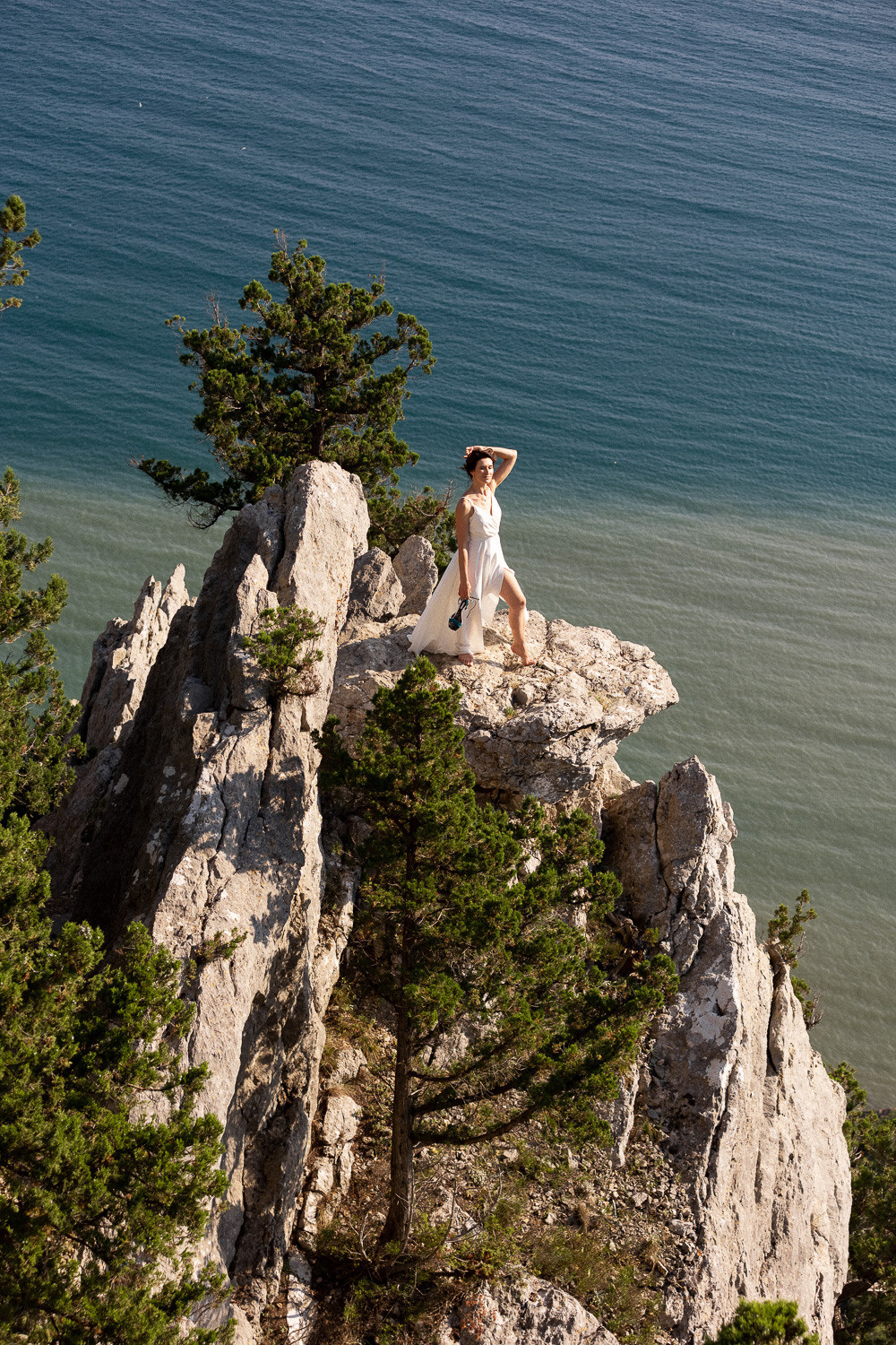 Семейная фотосессия в Симеизе на горе Кошка и на пляже у моря. Свадебный фотограф, фотосъемка в Крыму, Севастополе, Симферополе, Ялте