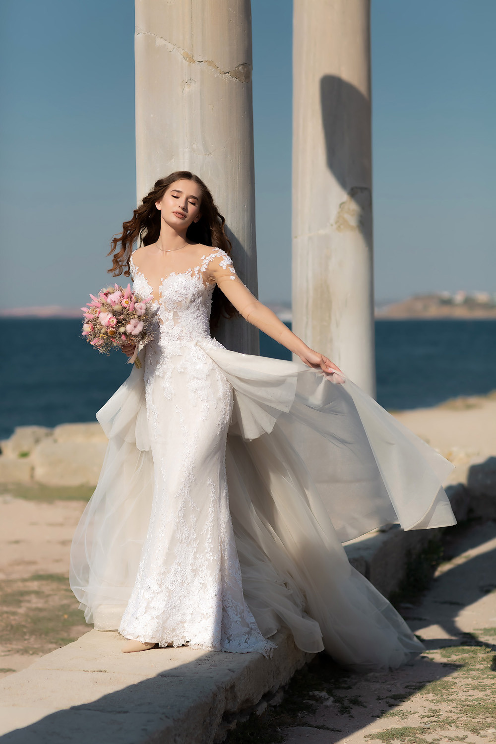 Вадик и Даша, свадебная фотосессия для двоих в заповеднике Херсонес. Свадебный фотограф, фотосъемка в Крыму, Севастополе, Симферополе, Ялте