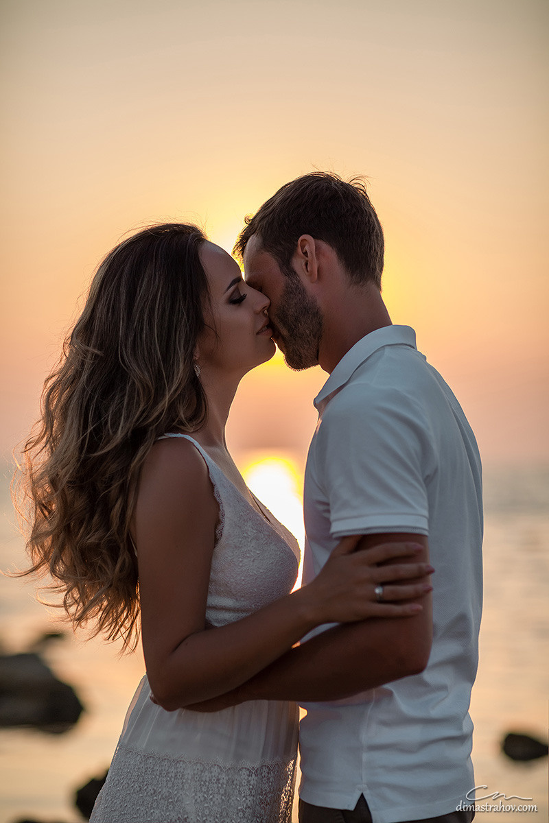 Андрей и Олеся, Love-story, Лавстори в Казачке на закате. Свадебный фотограф, фотосъемка в Крыму, Севастополе, Симферополе, Ялте