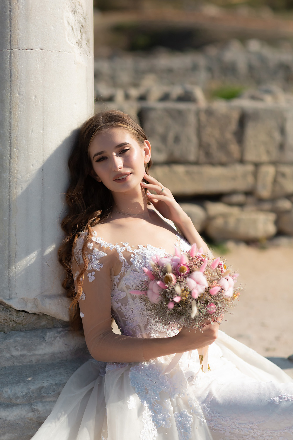 Вадик и Даша, свадебная фотосессия для двоих в заповеднике Херсонес. Свадебный фотограф, фотосъемка в Крыму, Севастополе, Симферополе, Ялте
