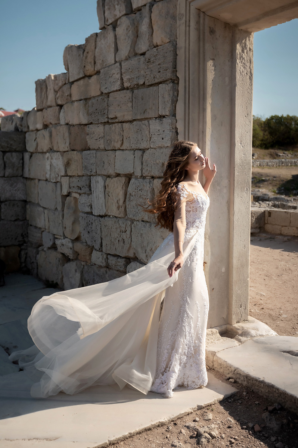 Вадик и Даша, свадебная фотосессия для двоих в заповеднике Херсонес. Свадебный фотограф, фотосъемка в Крыму, Севастополе, Симферополе, Ялте