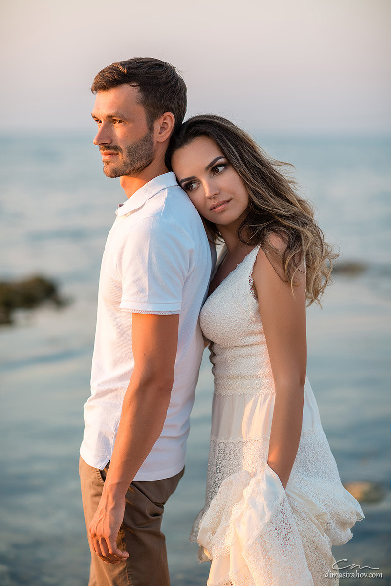 Андрей и Олеся, Love-story, Лавстори в Казачке на закате. Свадебный фотограф, фотосъемка в Крыму, Севастополе, Симферополе, Ялте