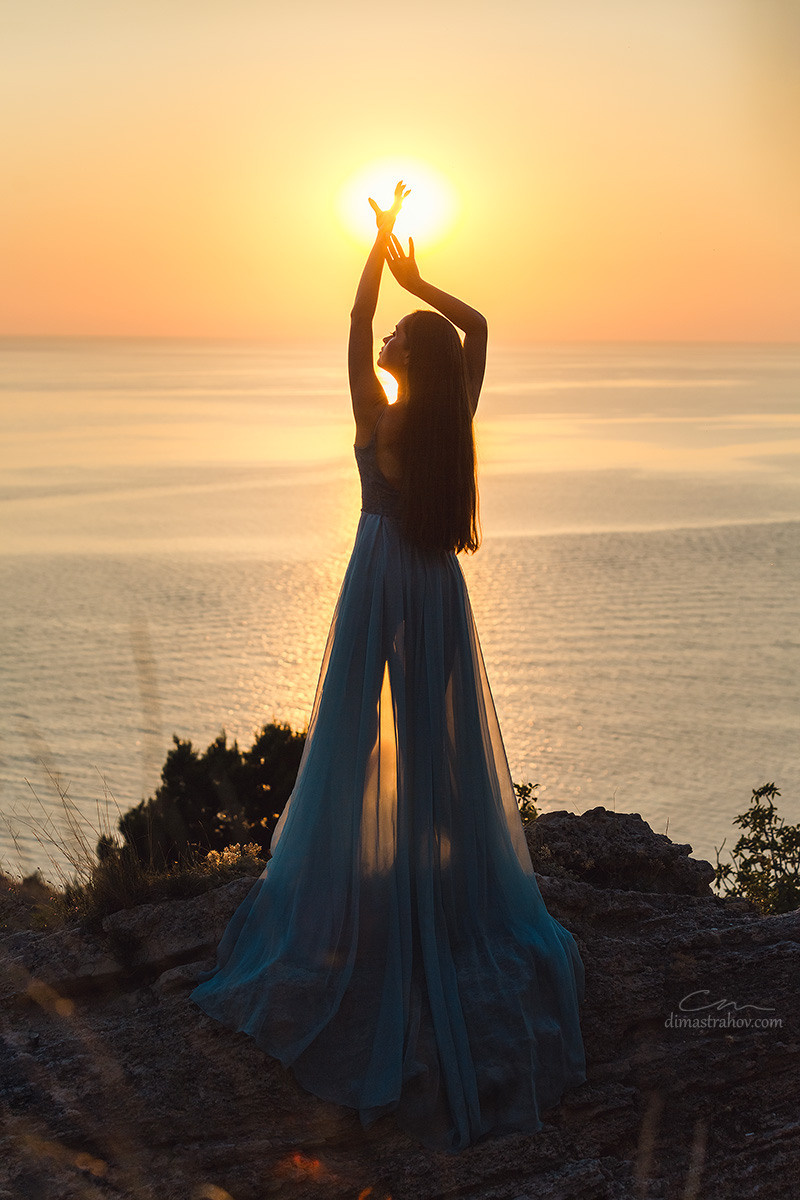 Кристина. Индивидуальная фотосессия на обрыве Фиолент. Свадебный фотограф, фотосъемка в Крыму, Севастополе, Симферополе, Ялте