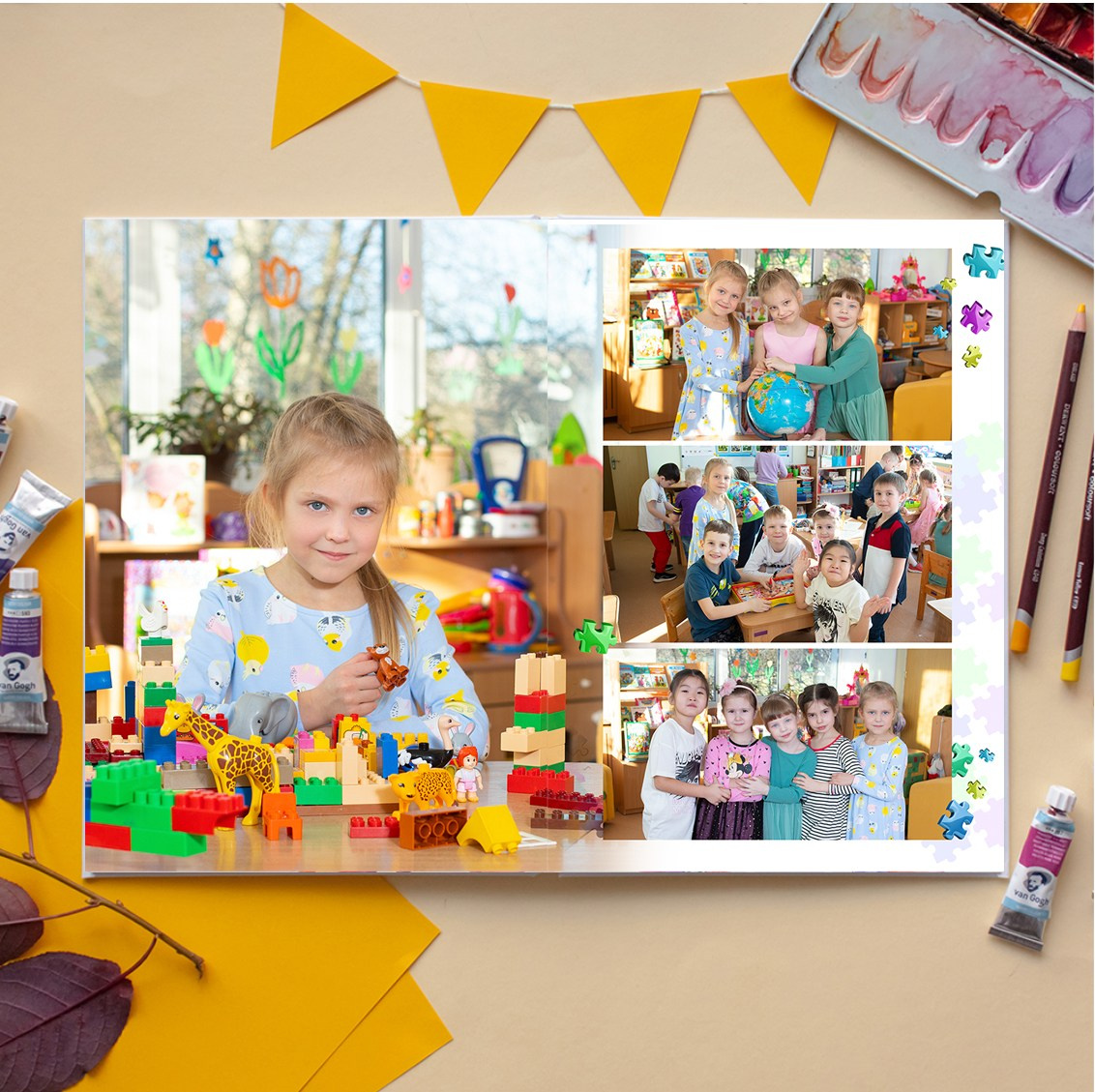 Оригинальный ненавязчивый дизайн выпускного альбома для детского сада. ВЫПУСКНЫЕ АЛЬБОМЫ для детского сада и школы Санкт-Петербург и Лен. область