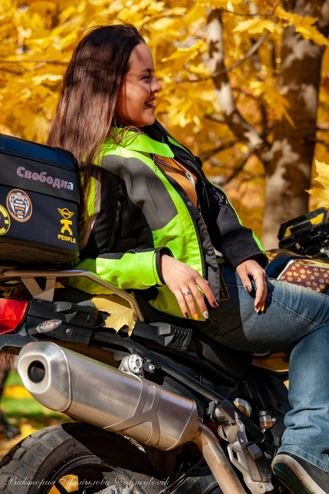 Маша Печенька (BMW GS1200). Виктория Ахмылова. Фотограф в Москве