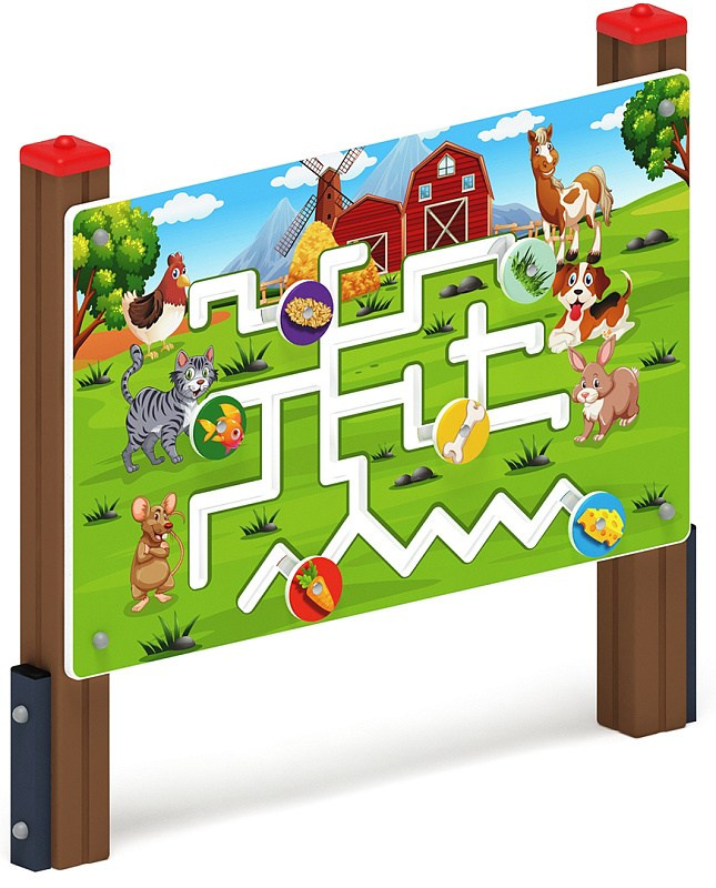 Веселая ферма - Игровая панель - МФ 22.01.01-01.И1 Габариты (ШхДхВ): 1230x140x1250 Зона безопасности, мм: 2230х3140