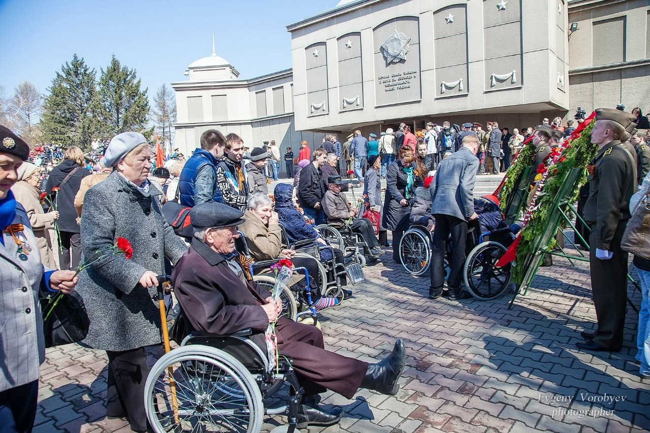 Празднование Дня победы 9 мая в Красноярске