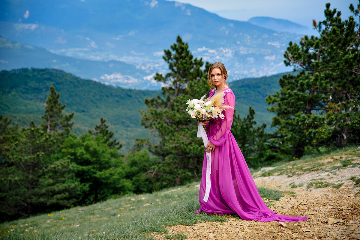 Фотосъемка свадьбы в горах Ай-Петри. Свадебный и семейный фотограф в Москве Светлана Зоткина