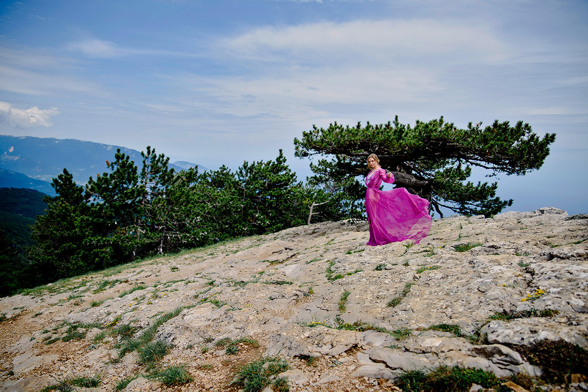 Фотосъемка свадьбы в горах Ай-Петри. Свадебный и семейный фотограф в Москве Светлана Зоткина