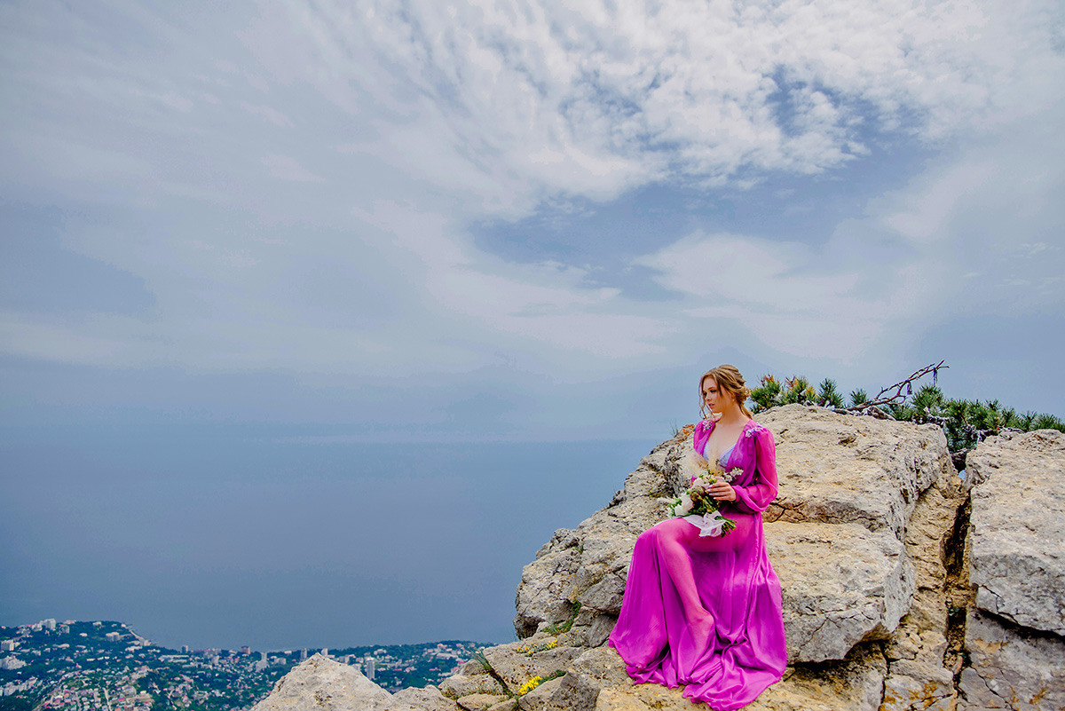 Фотосъемка свадьбы в горах Ай-Петри. Свадебный и семейный фотограф в Москве Светлана Зоткина