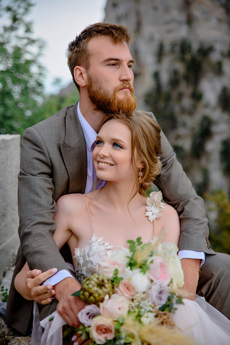 Фотосъемка свадьбы в горах Ай-Петри. Свадебный и семейный фотограф в Москве Светлана Зоткина