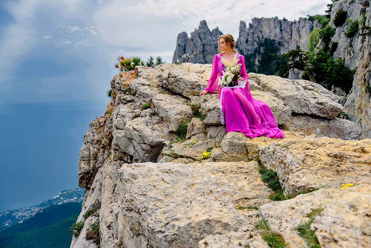 Фотосъемка свадьбы в горах Ай-Петри. Свадебный и семейный фотограф в Москве Светлана Зоткина