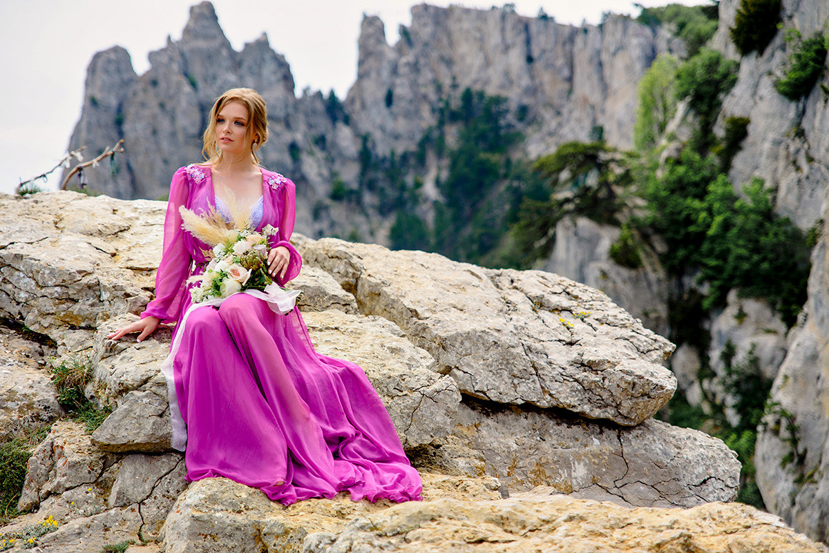 Фотосъемка свадьбы в горах Ай-Петри. Свадебный и семейный фотограф в Москве Светлана Зоткина