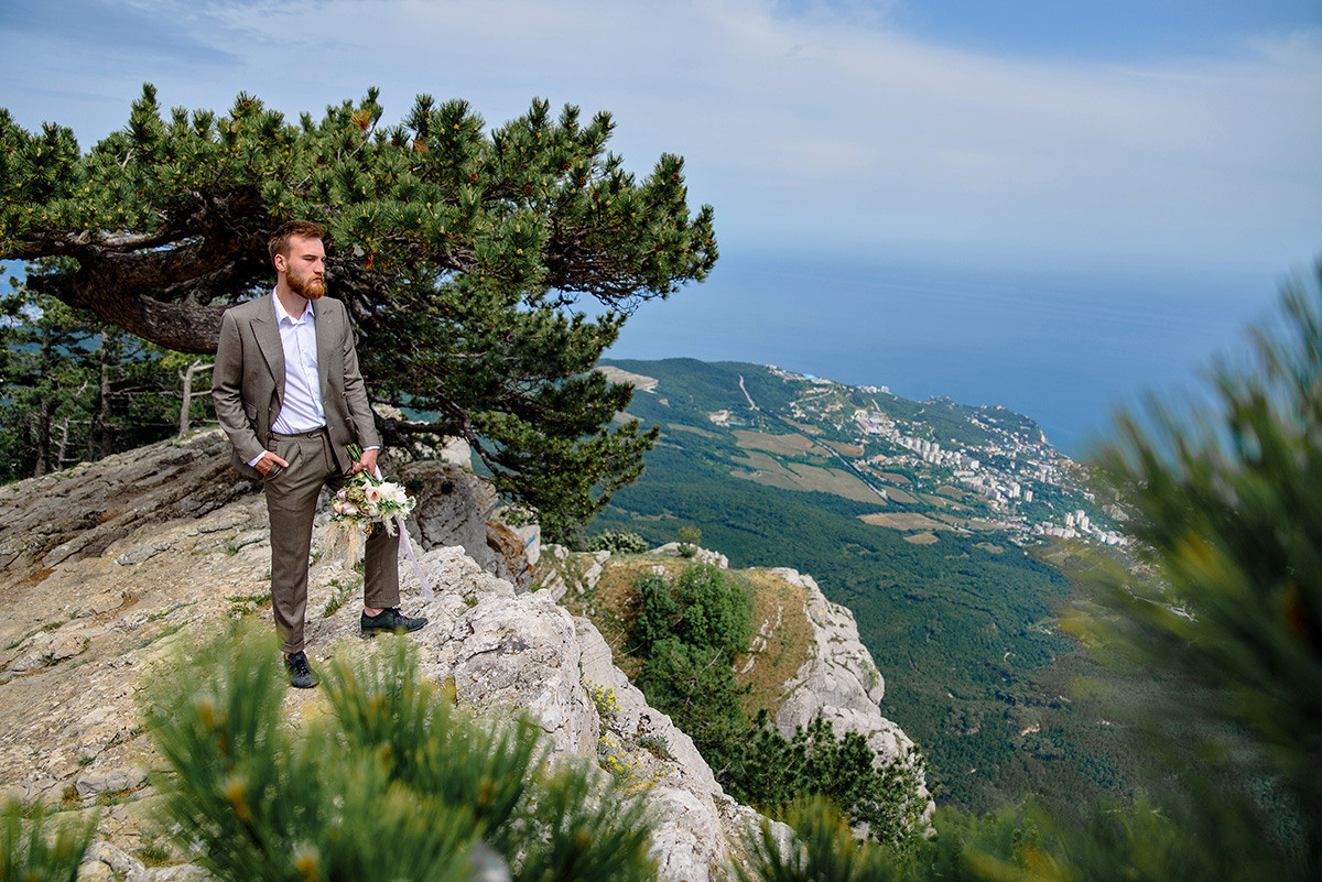 Фотосъемка свадьбы в горах Ай-Петри. Свадебный и семейный фотограф в Москве Светлана Зоткина