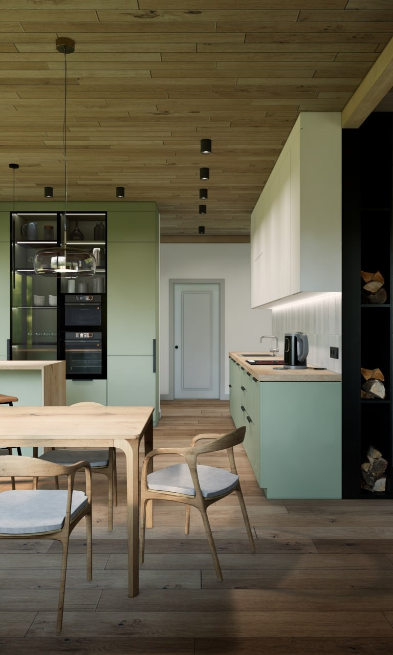 Загородный дом 110 м² в Ленинградской области (совместная работа с Любовью Поляковой designpolyakova.ru). Push-design.ru