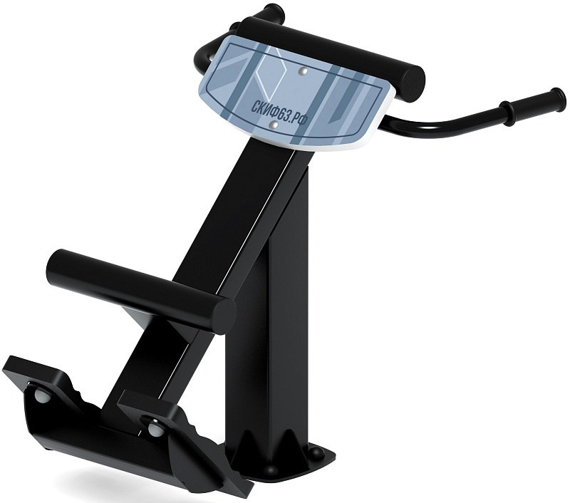 Гиперэкстензия (серый) - Уличный тренажер - СТ 003-13 Габариты (ШхДхВ): 1000х780х820 Зона безопасности, мм: 2000х2000 Оборудование предназначено для подростков в возрасте от 14 лет и взрослых, весом не более 100 кг. 