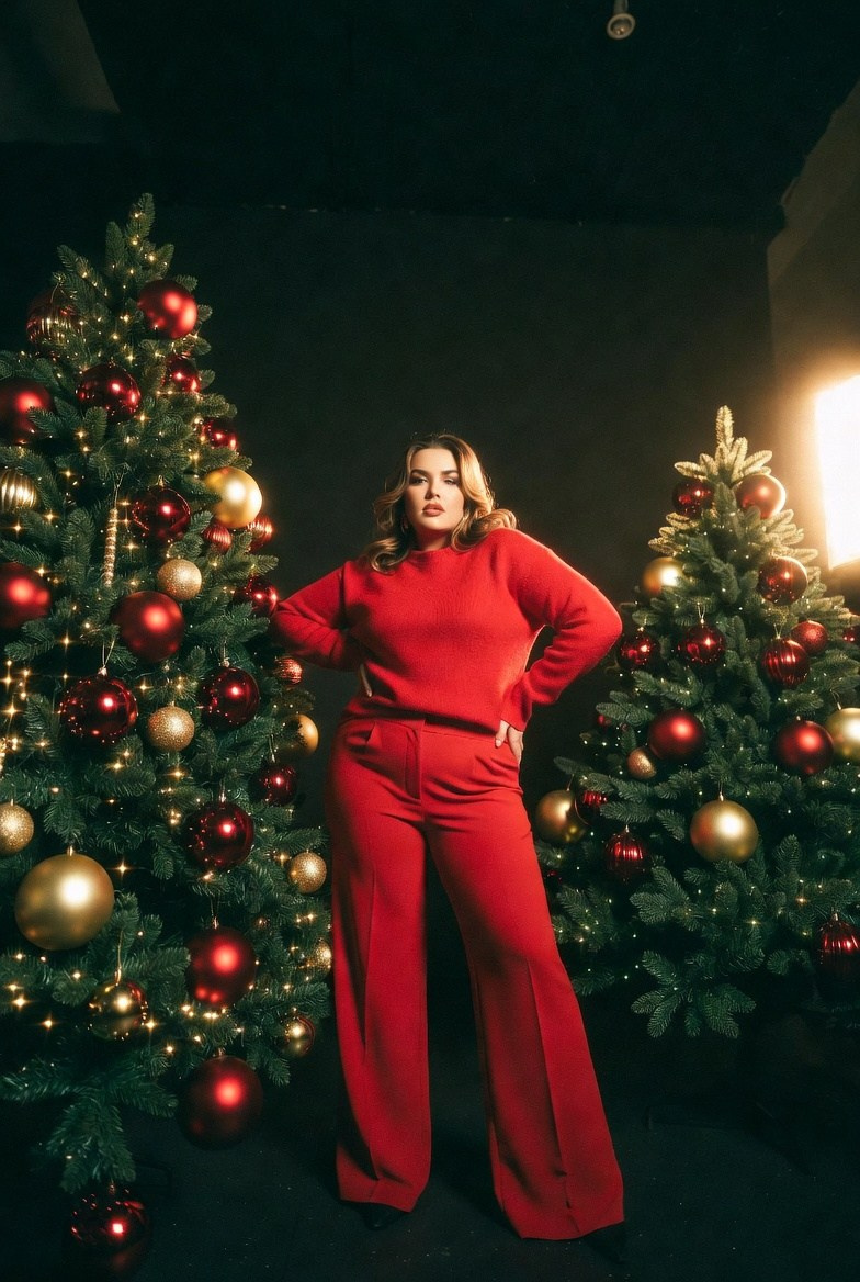 Плюс сайз в красном