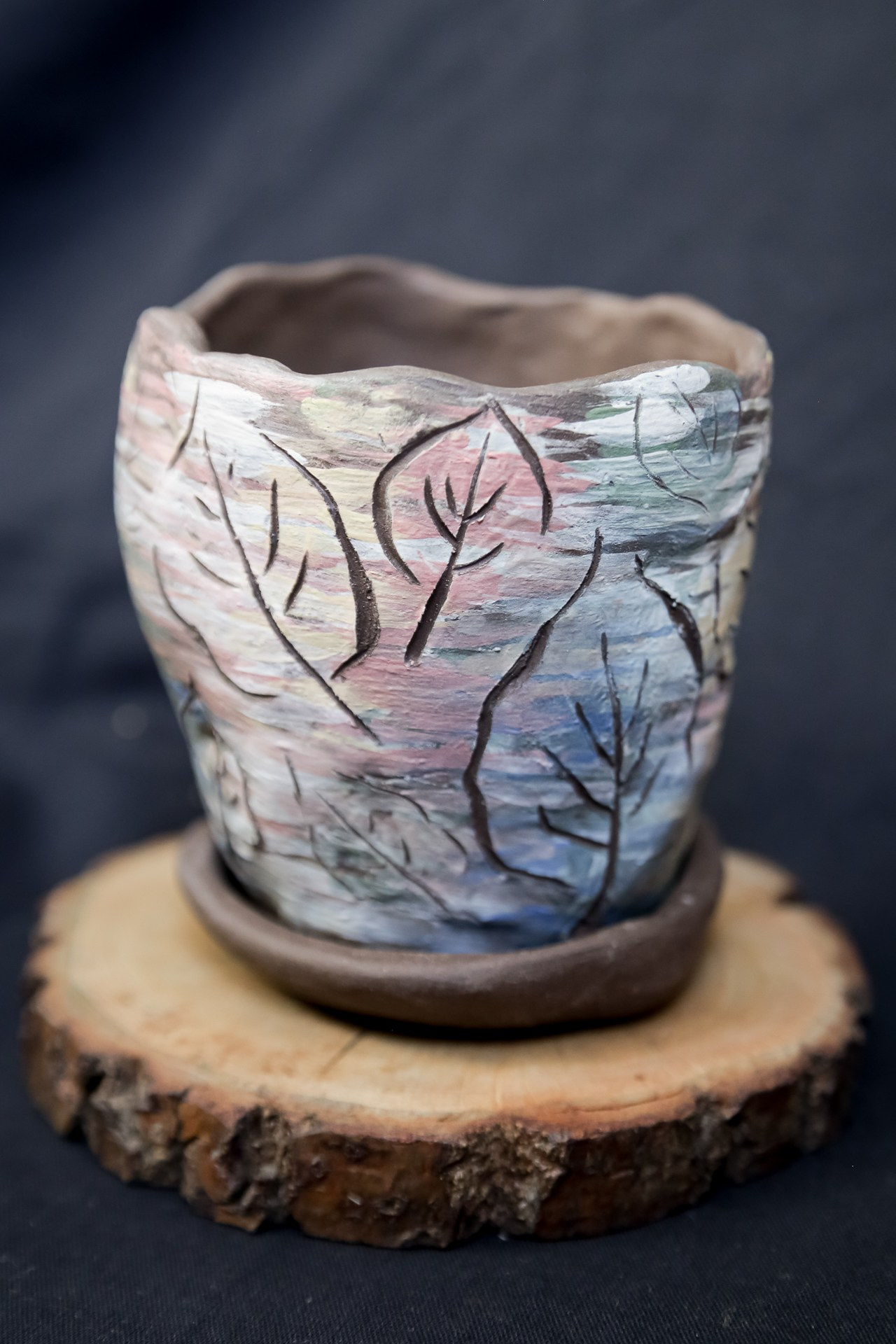 Горшок «Листья»  700 р. Катя Цвет