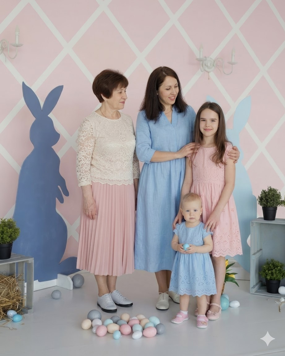 💫 Пасхальная фотосессия в балетной студии — семья Ангелины. Семейный и детский фотограф в Москве Юлия