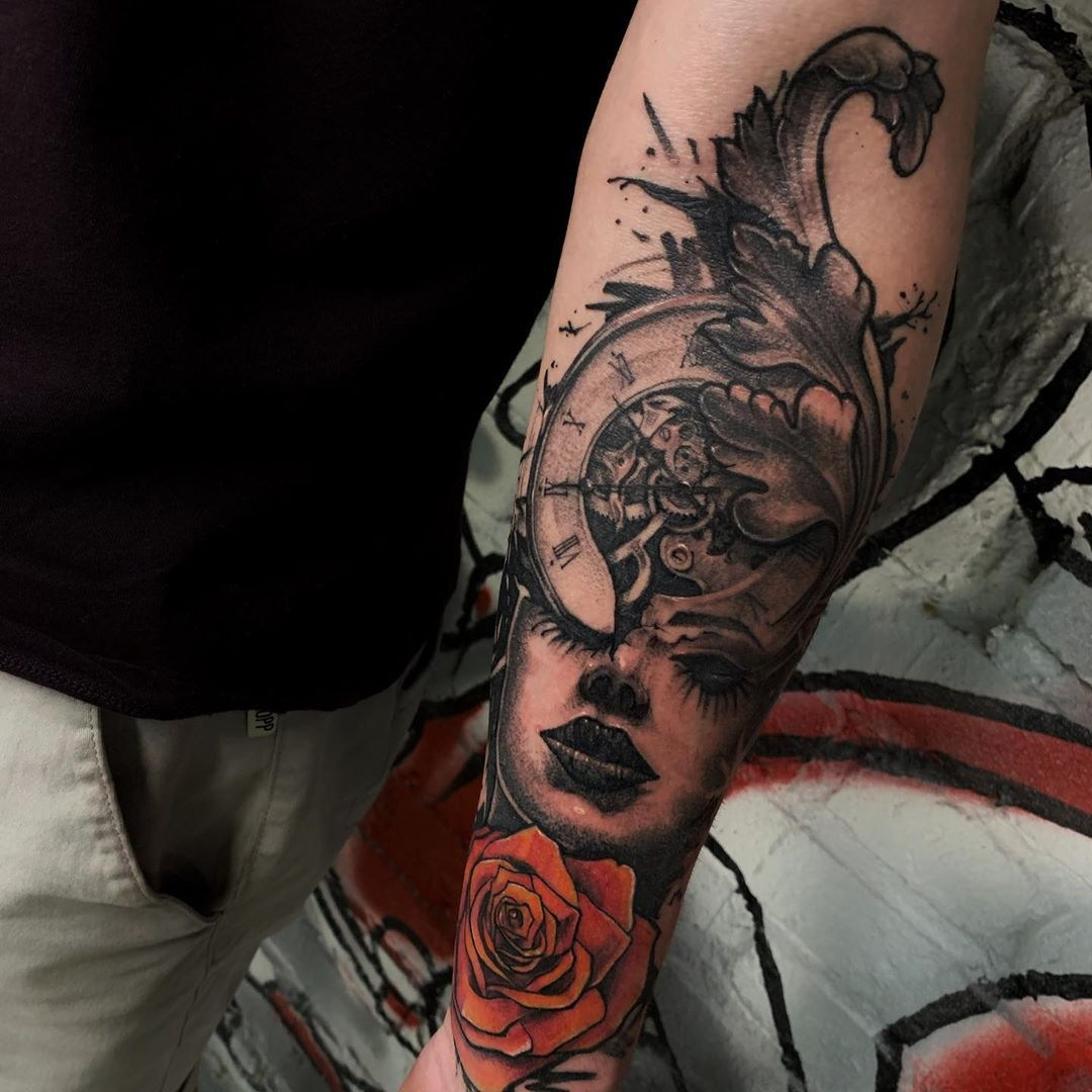 Тату в стиле Треш-полька в Краснодаре — «Terminator». Тату-салон в Краснодаре — «Terminator»