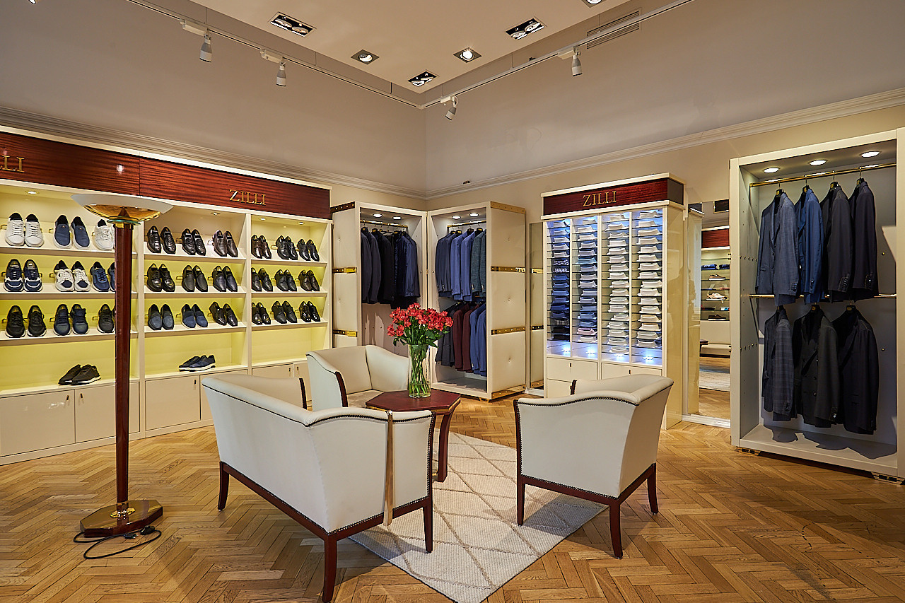 ZILLI — Бутик французского бренда мужской люксовой одежды. Photographer — Maks Kudashkin