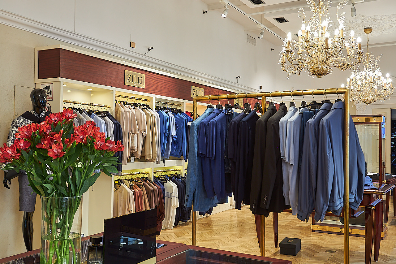 ZILLI — Бутик французского бренда мужской люксовой одежды. Photographer — Maks Kudashkin