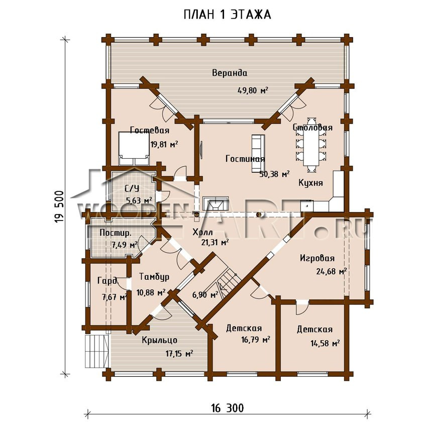 «Красное село» 504 кв. м. Проекты деревянных домов