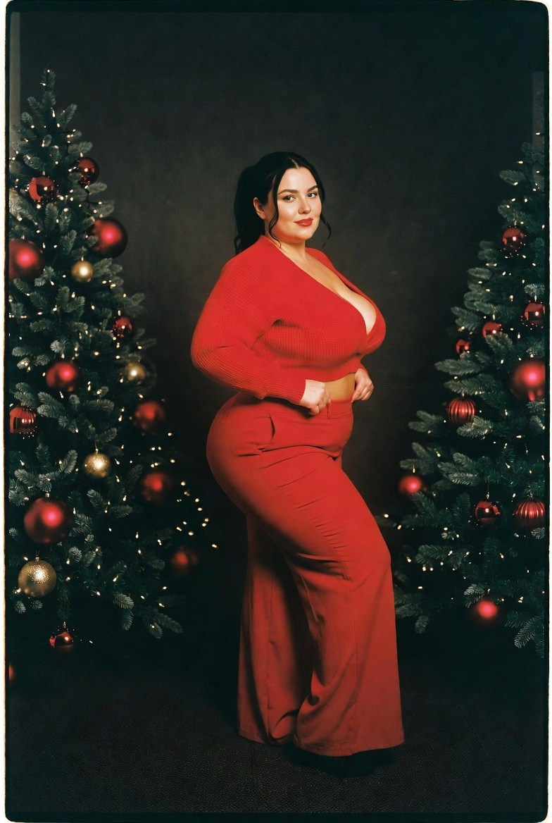 Плюс сайз в красном