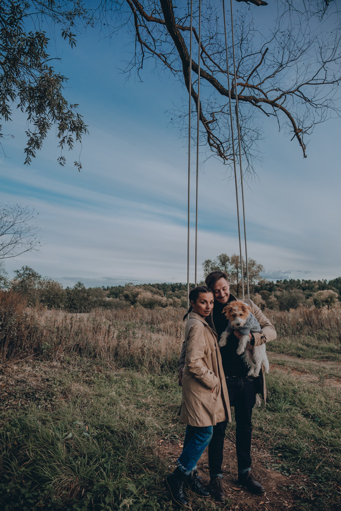 Осенняя фотосессия на берегу Москвы-реки. Свадебный фотограф в Москве Екатерина Гусева