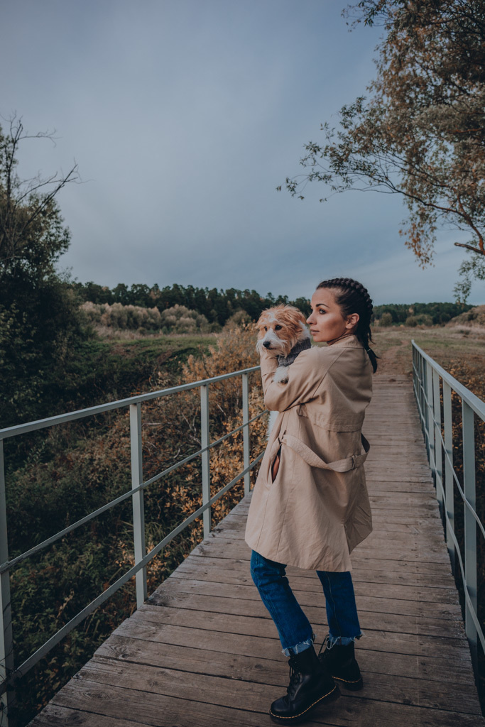 Осенняя фотосессия на берегу Москвы-реки. Свадебный фотограф в Москве Екатерина Гусева