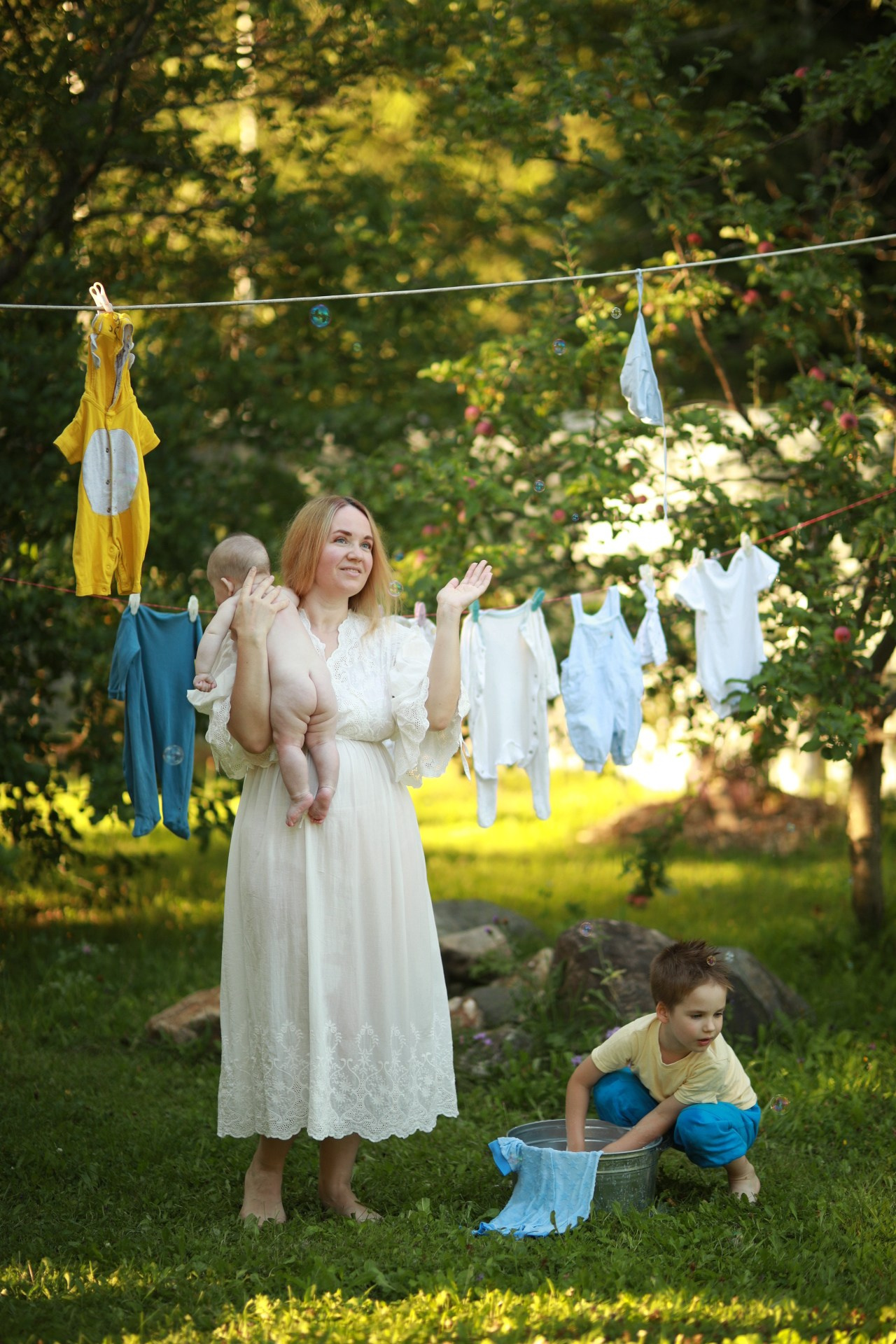 Большая стирка. Фотограф Юлия Рязанова Москва семейный и детский
