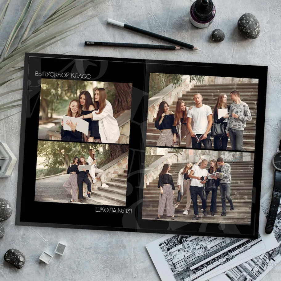 Дизайн «Чёрный и белый». Фабрика выпускных альбомов