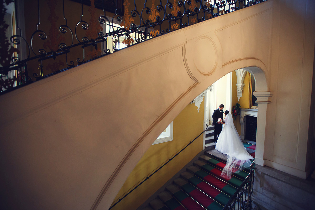 Wedding in the old German castle of Elina and Stanislav. Photographer and videographer for wedding in Italy: Rome, Milan, Venic