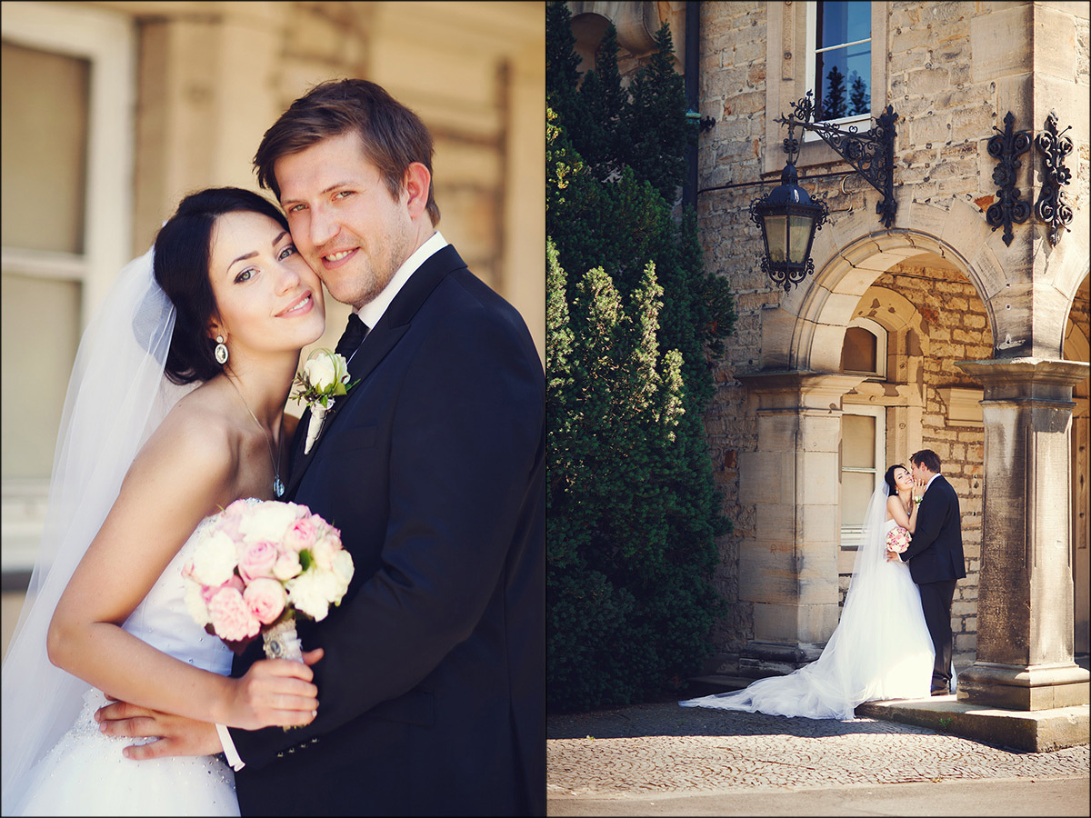 Wedding in the old German castle of Elina and Stanislav. Photographer and videographer for wedding in Italy: Rome, Milan, Venic