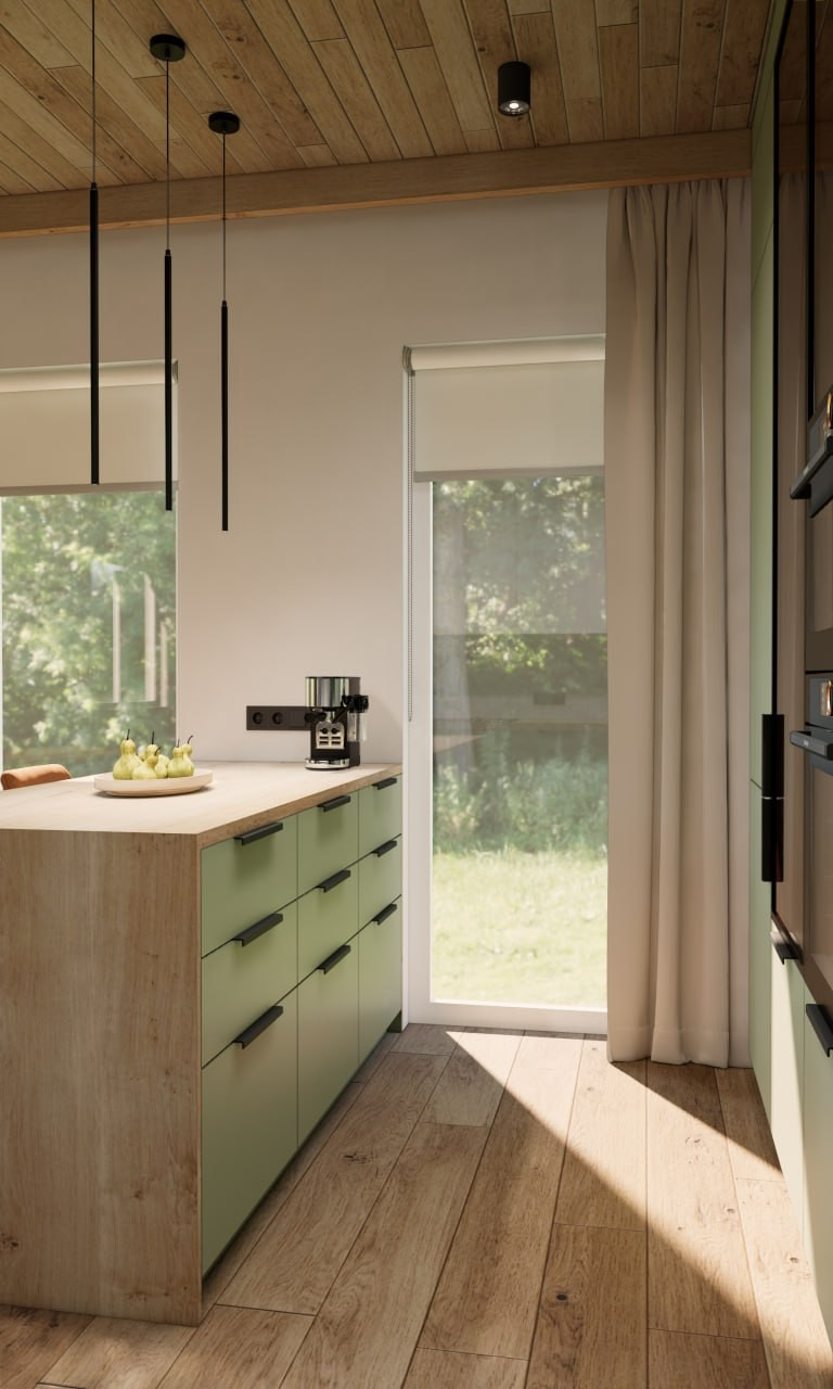 Загородный дом 110 м² в Ленинградской области (совместная работа с Любовью Поляковой designpolyakova.ru). Push-design.ru