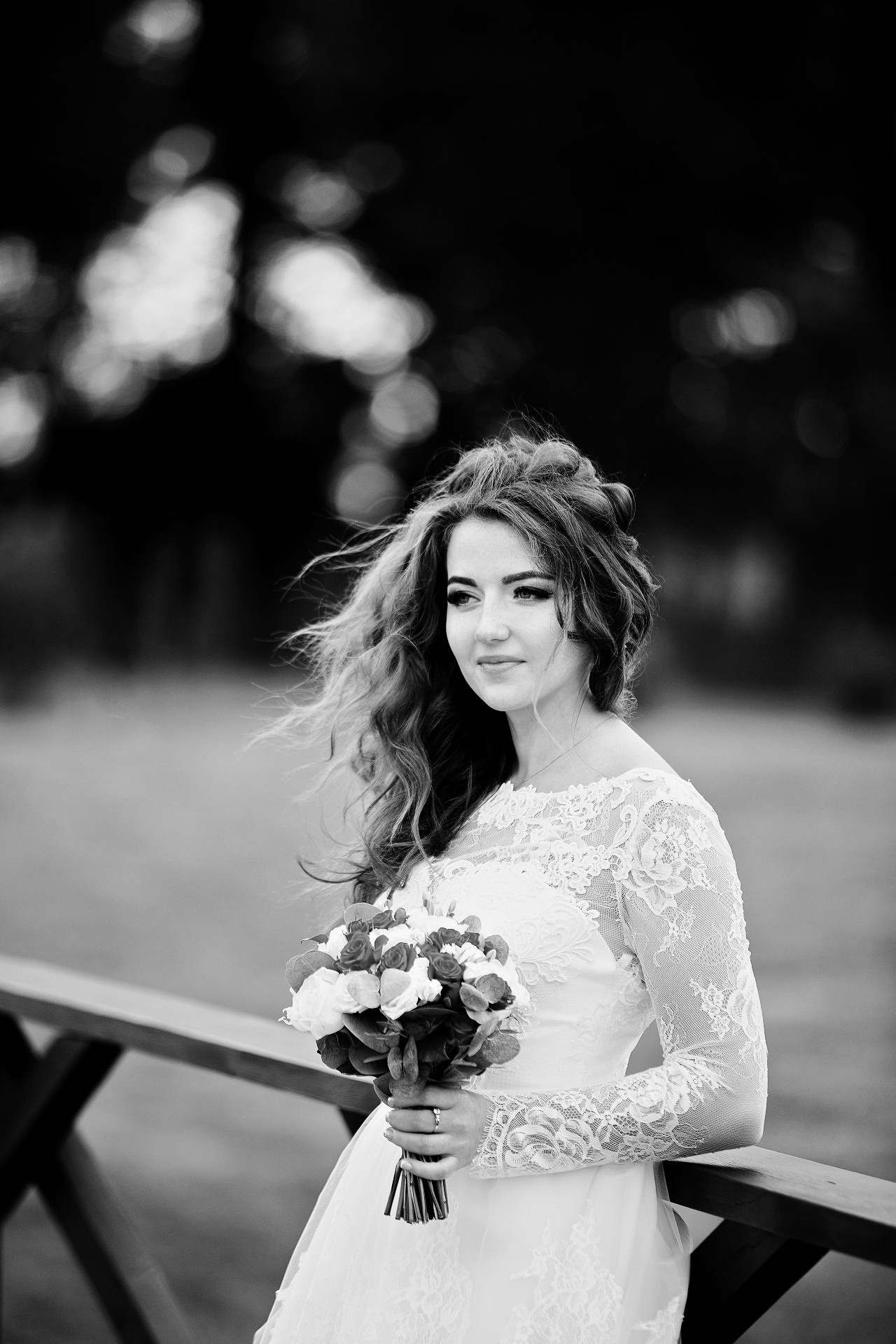 портрет невесты на прогулке в Моховое 