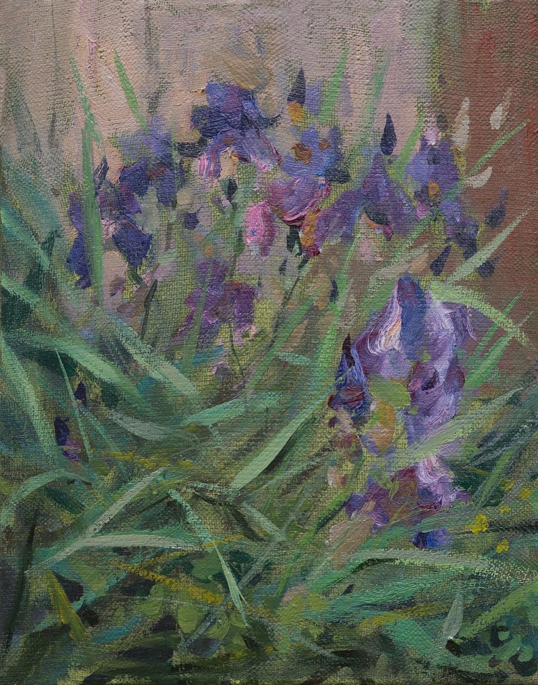 Ирисы. Художник Александр Каверин