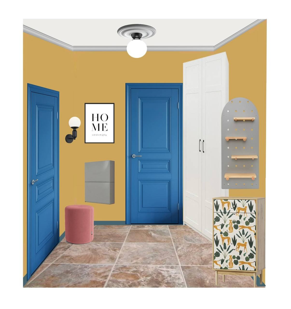 Винтажный интерьер с обилием цвета. Дизайнер интерьера в Москве Ирина Собыленская